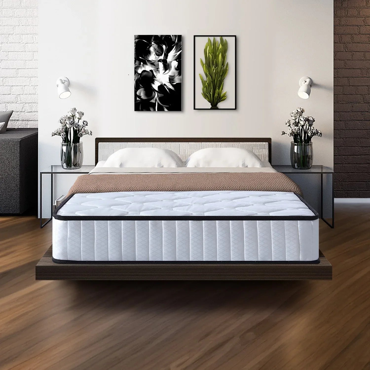 Laura Hill King Single Size Mattress Pocket Spring High Density Foam For Bed - Mekamart Australia