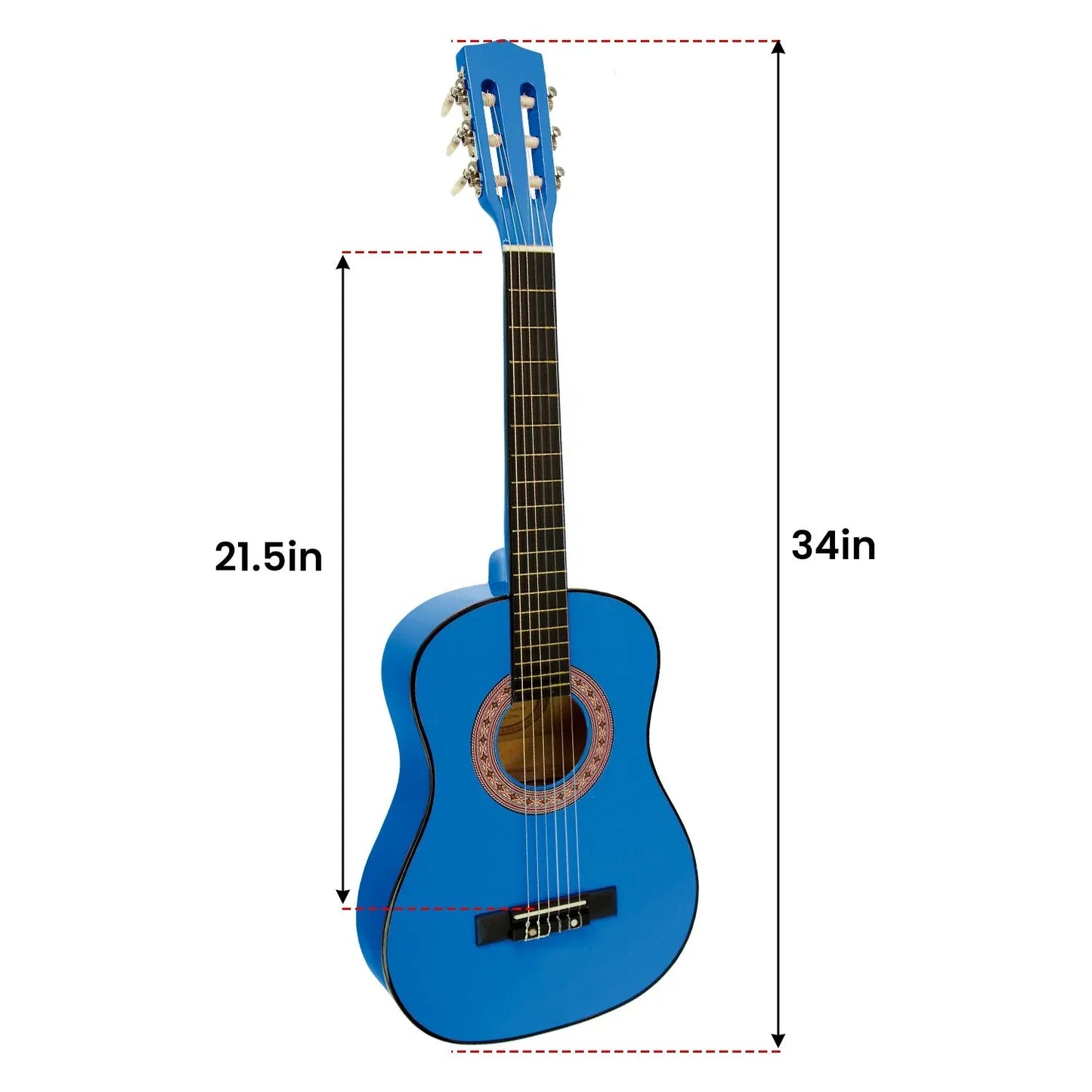 Karrera 34in Acoustic Children no cut Guitar - Blue - Mekamart Australia
