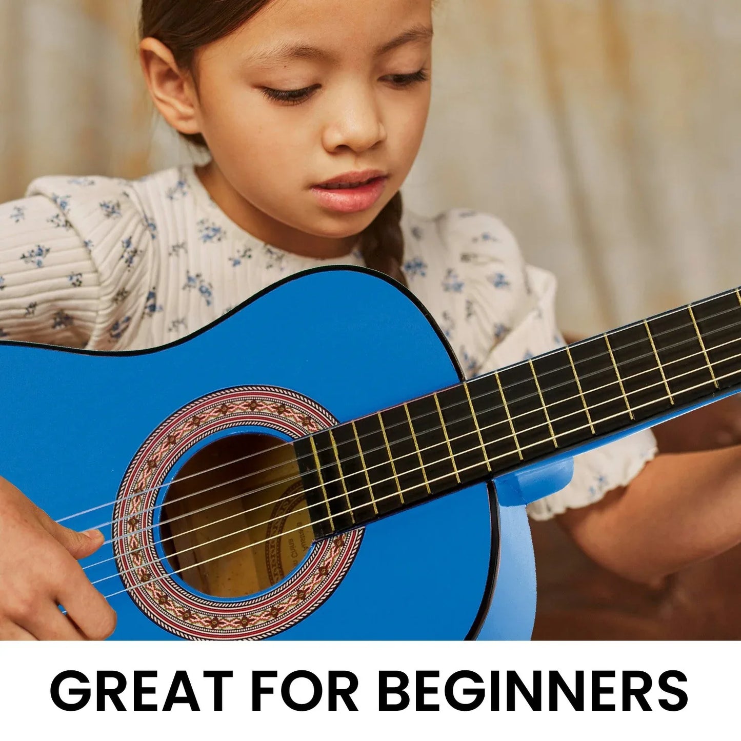 Karrera 34in Acoustic Children no cut Guitar - Blue - Mekamart Australia