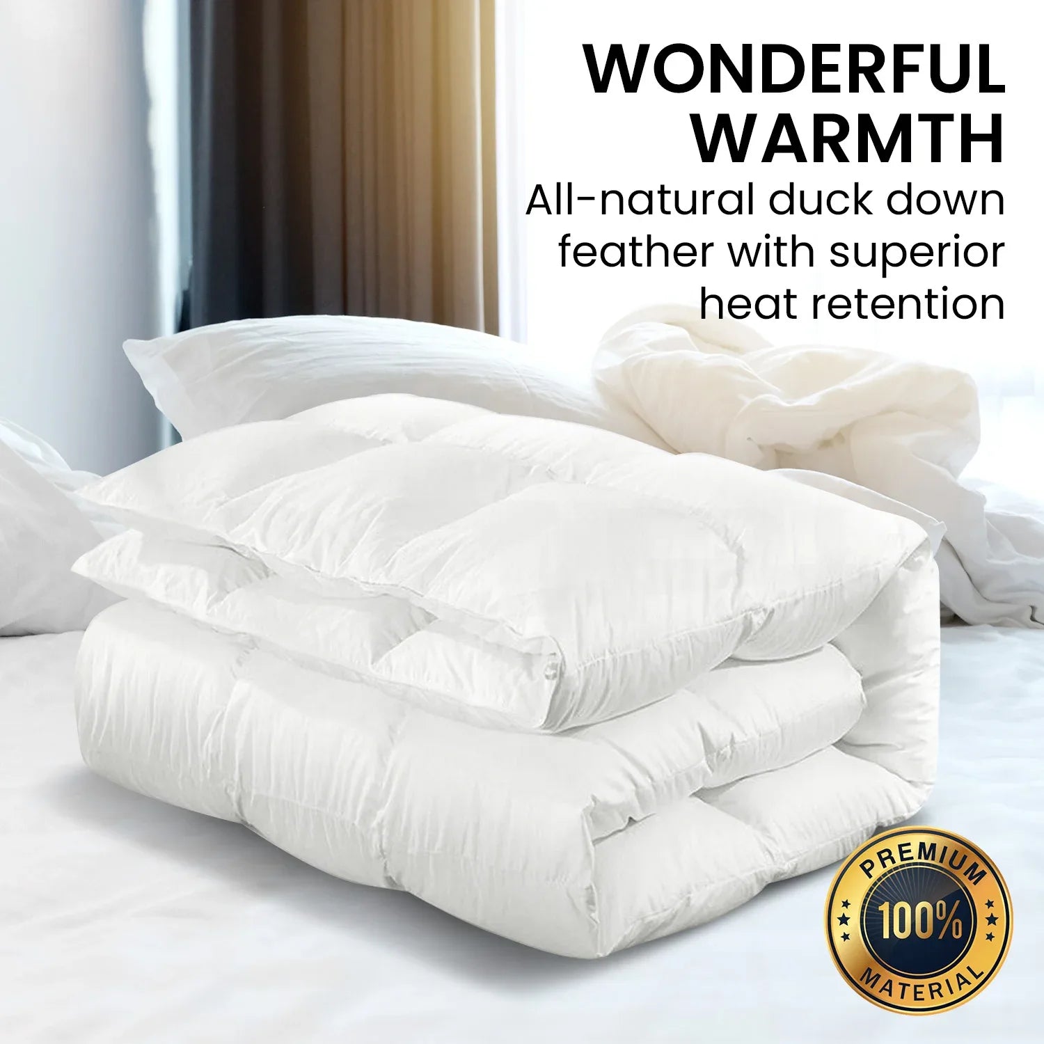 Laura Hill 500GSM Duck Down Feather Quilt Comforter Doona - Queen - Mekamart Australia