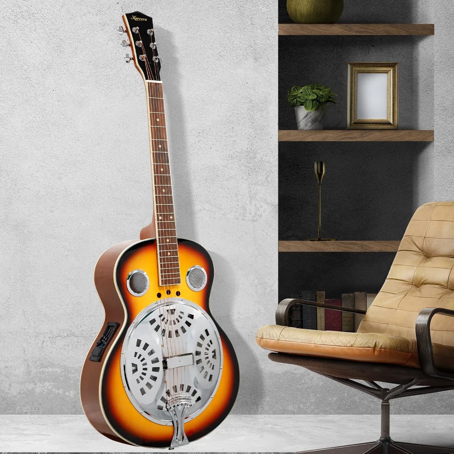 Karrera 40in Resonator Guitar - Sunburst - Mekamart Australia