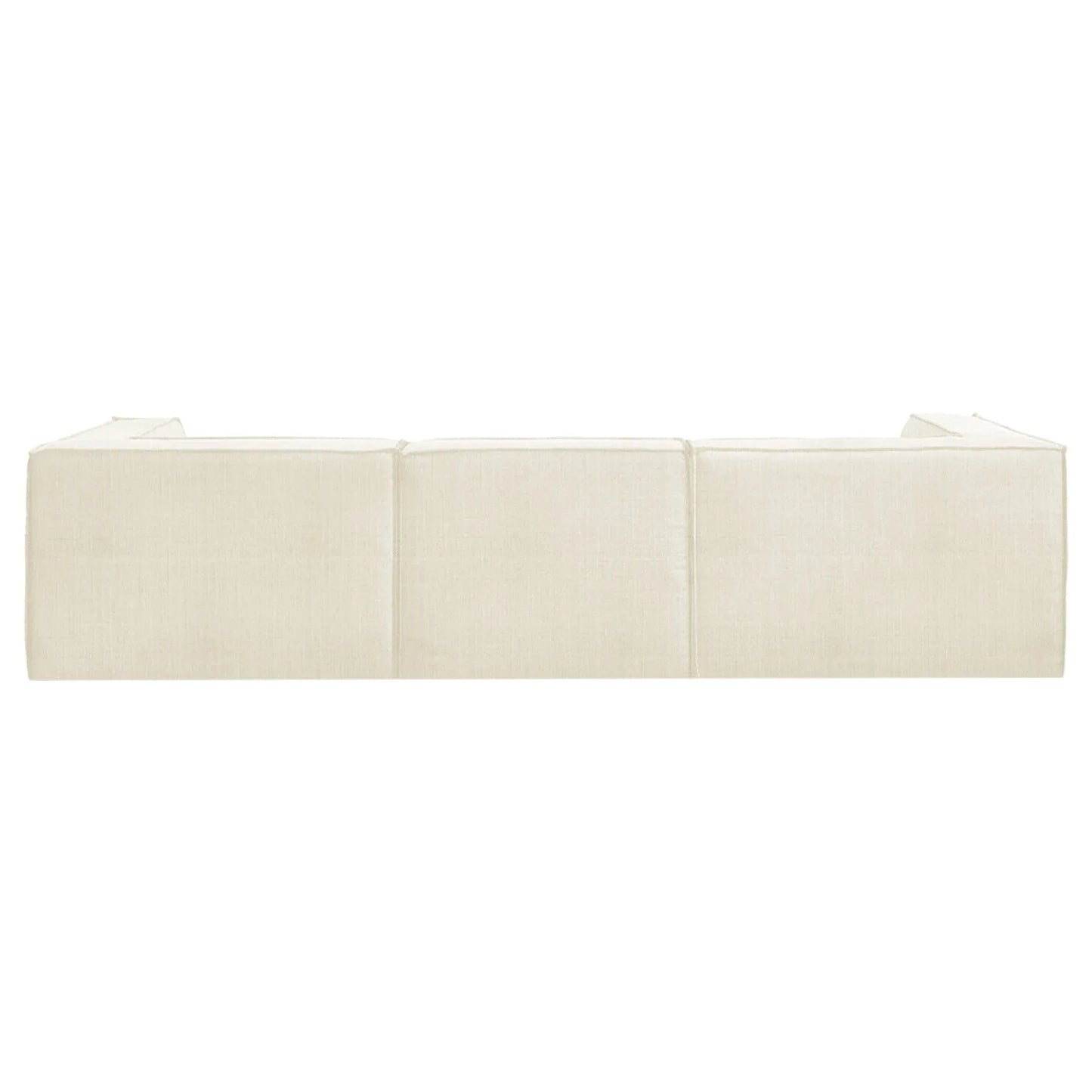 Sarantino Novi 3-Seater Modular Sofa with Ottoman in Cream Non-Slip Bottom Lounge - Mekamart Australia