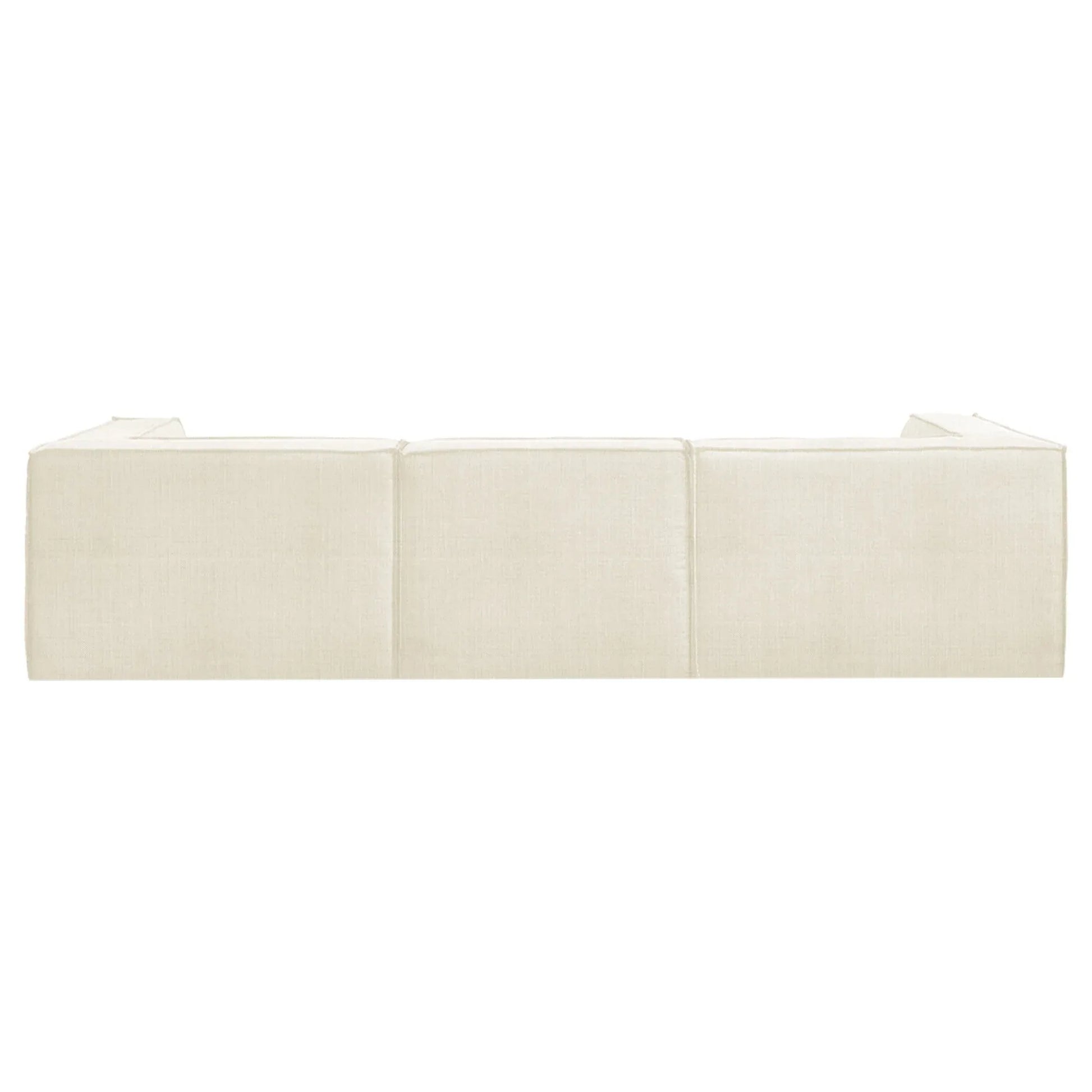 Sarantino Novi 3-Seater Modular Sofa with Ottoman in Cream Non-Slip Bottom Lounge - Mekamart Australia
