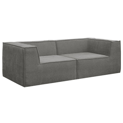 Sarantino Novi 3-Seater Modular Sofa with Ottoman in Grey Non-Slip Bottom Lounge - Mekamart Australia