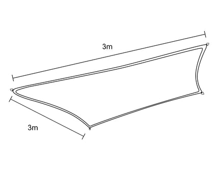 Wallaroo Square Shade Sail: 3m x 3m - Sand - Mekamart Australia