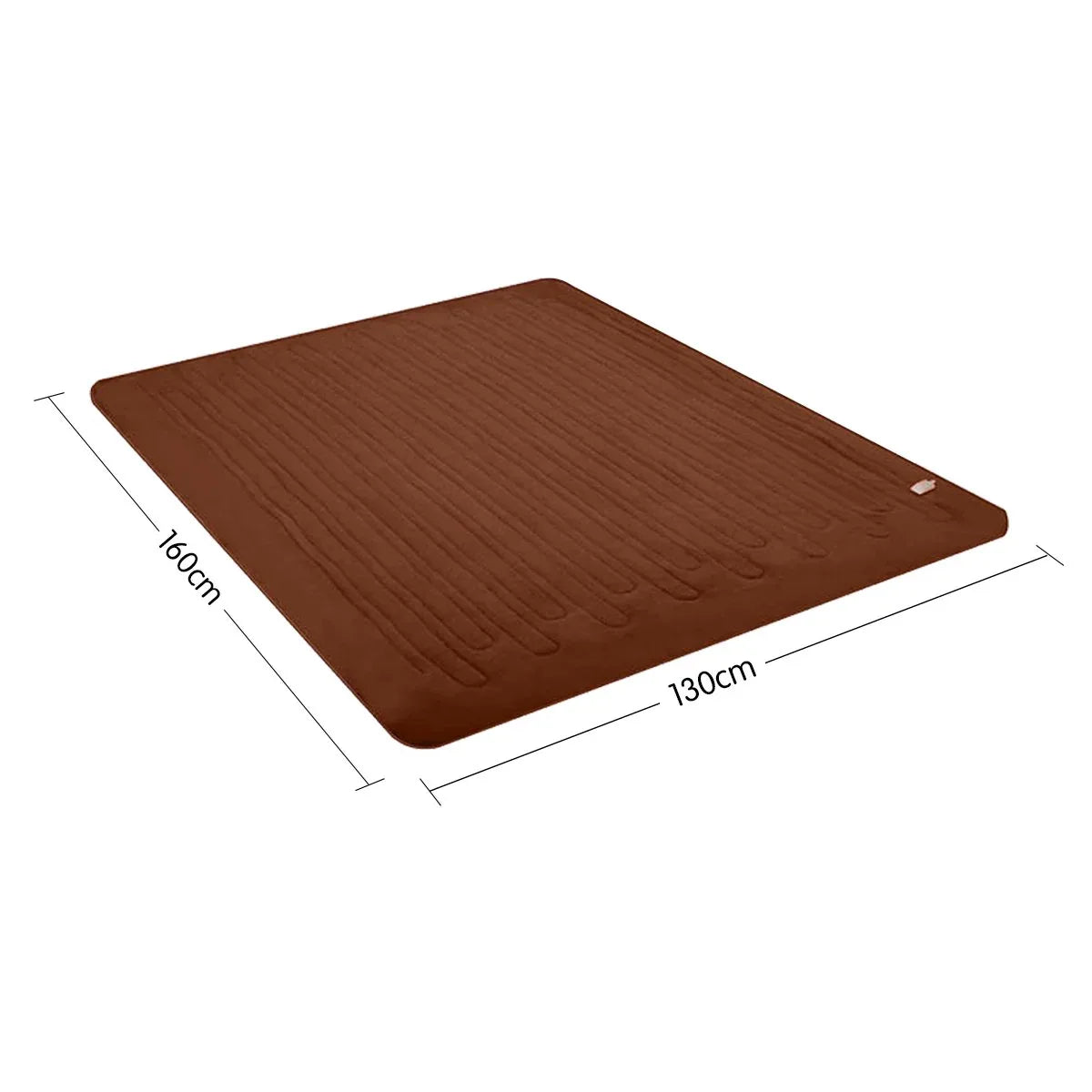 Laura Hill Heated Electric Blanket Throw Rug Coral Warm Fleece Brown - Mekamart Australia