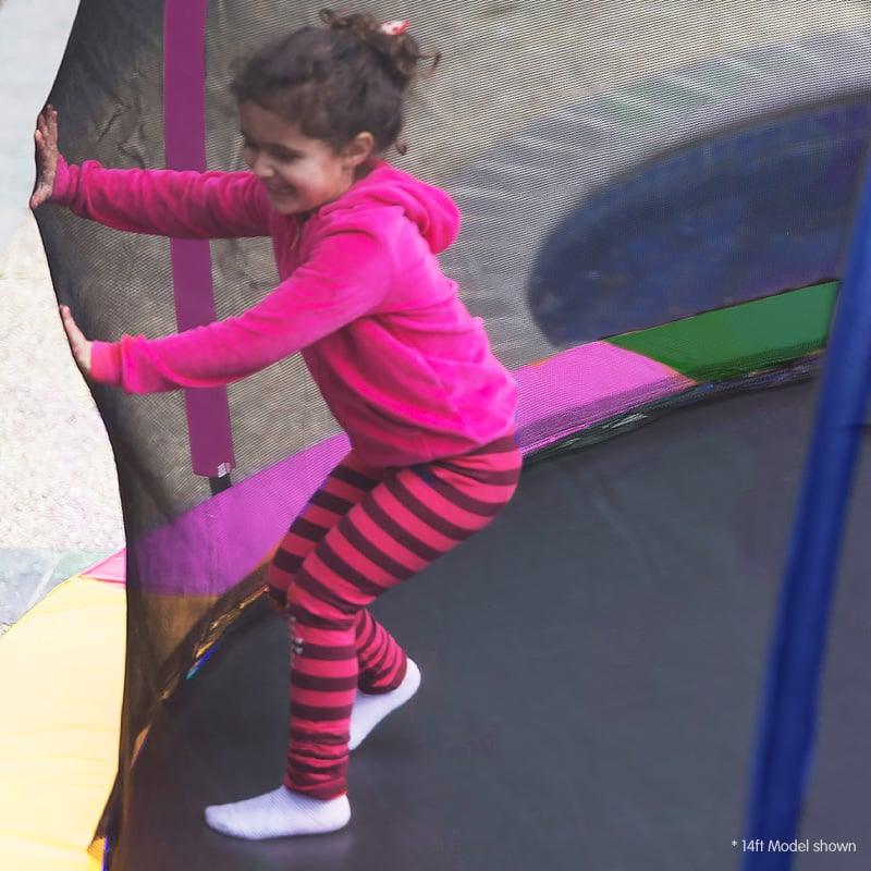 Kahuna 12ft Trampoline Free Ladder Spring Mat Net Safety Pad Cover Round Enclosure - Rainbow - Mekamart Australia