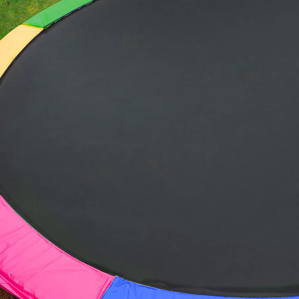 Kahuna 12ft Trampoline Free Ladder Spring Mat Net Safety Pad Cover Round Enclosure - Rainbow - Mekamart Australia