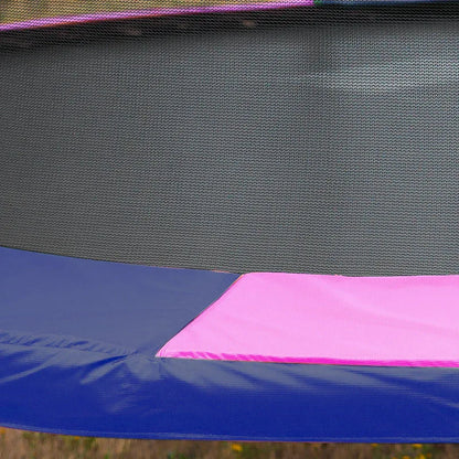 Kahuna 14ft Trampoline Free Ladder Spring Mat Net Safety Pad Cover Round Enclosure - Rainbow - Mekamart Australia