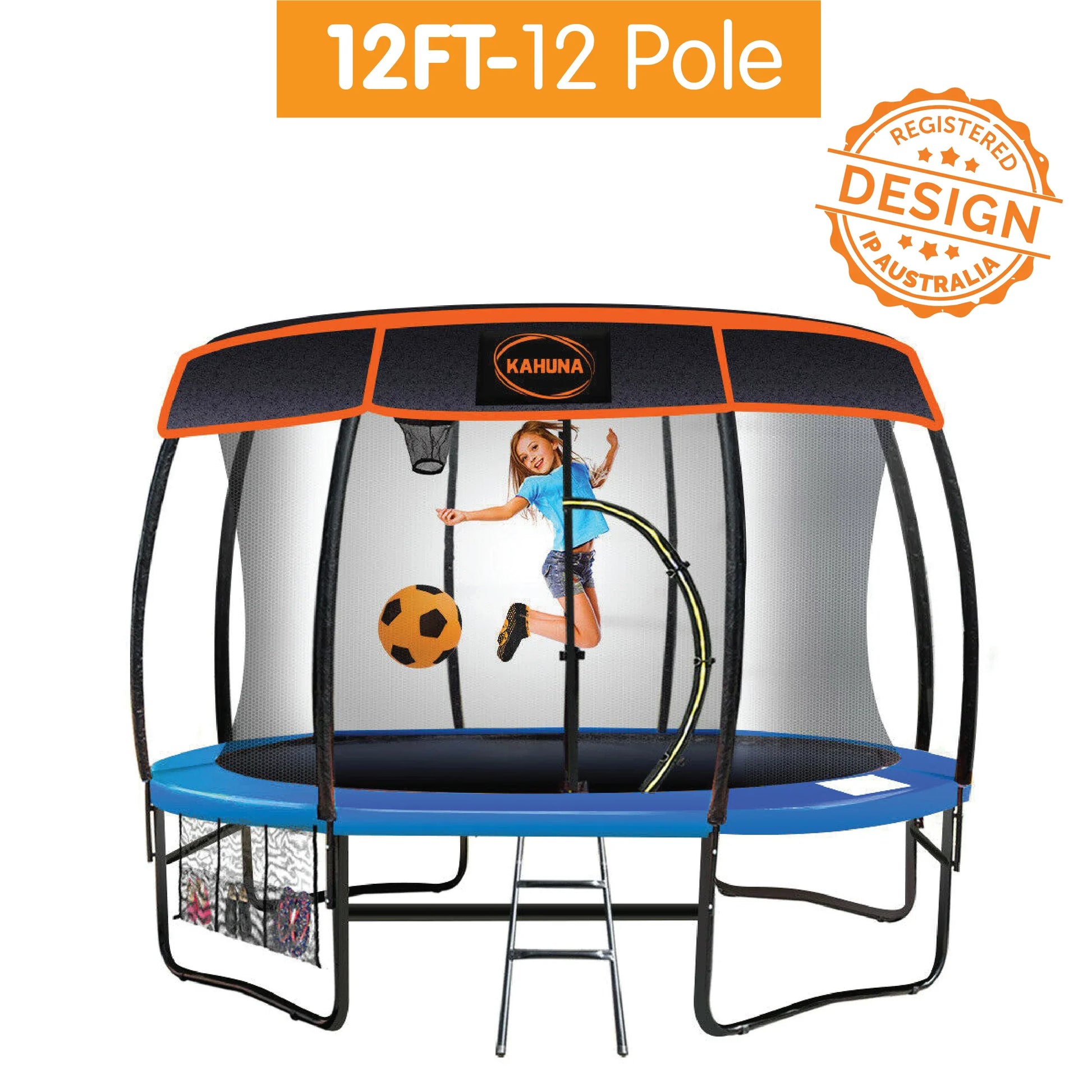 Kahuna 12ft-12 Pole Trampoline Roof Shade Cover - Mekamart Australia