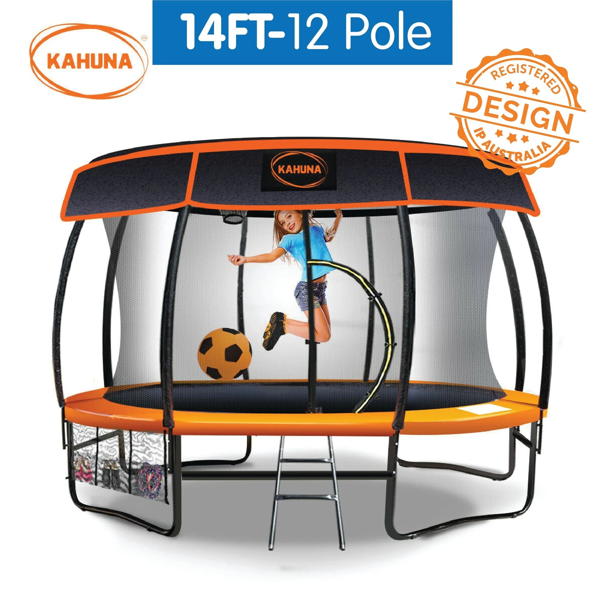 Kahuna 14ft-12 Pole Trampoline Roof Shade Cover - Mekamart Australia