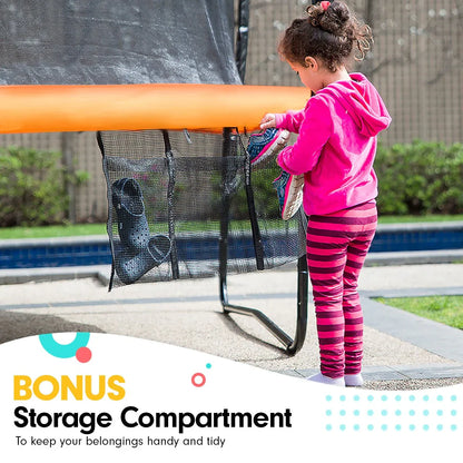 Kahuna Twister 12ft Springless Trampoline Outdoor Mat Pad Net Ladder with Basketball Set - Mekamart Australia