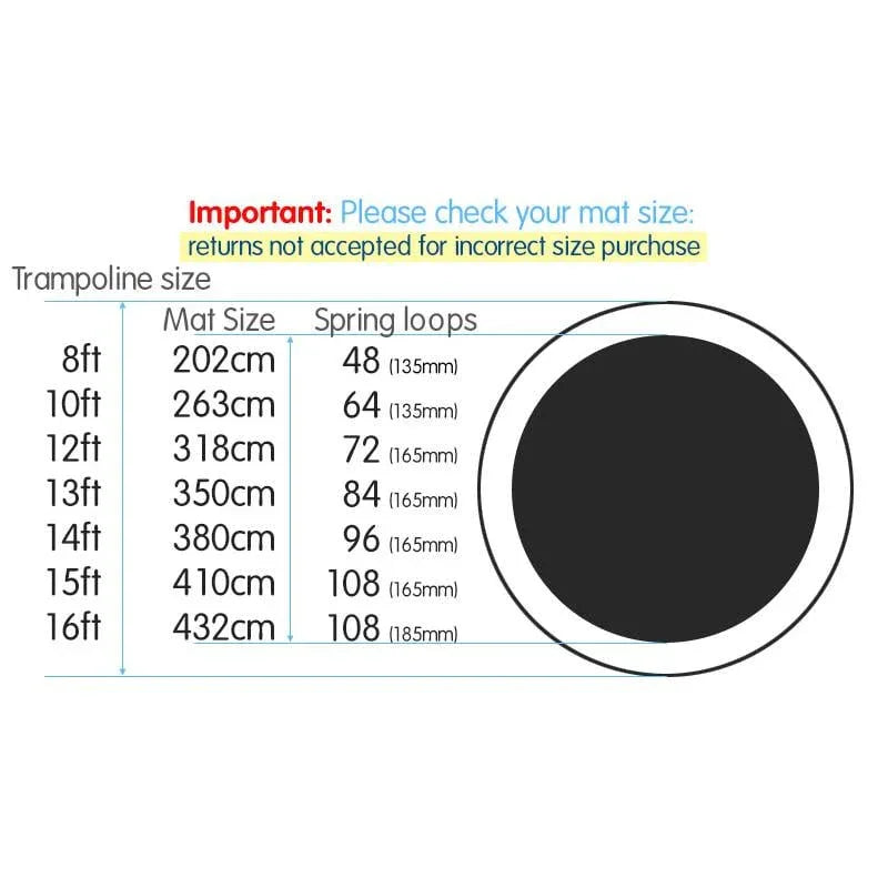 Kahuna 16ft Replacement Trampoline Mat Round - Mekamart Australia