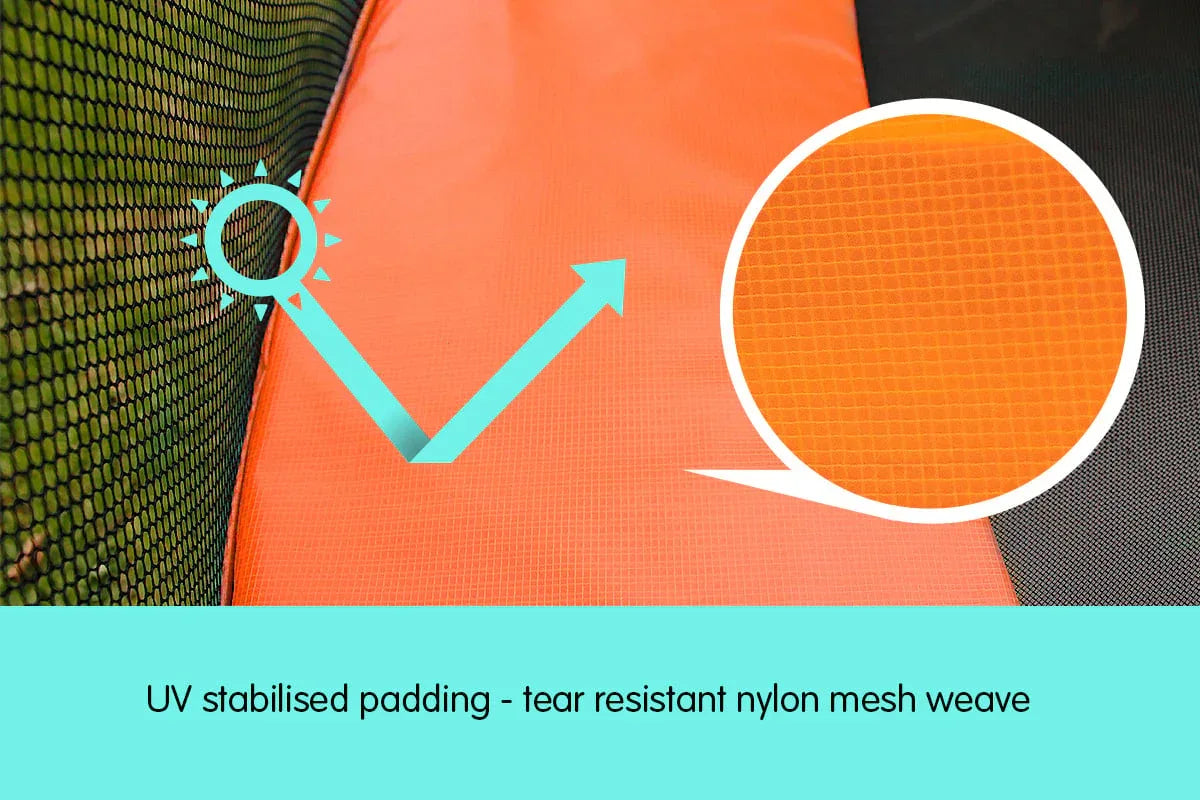 Kahuna 10ft Trampoline Replacement Pad Round - Orange - Mekamart Australia