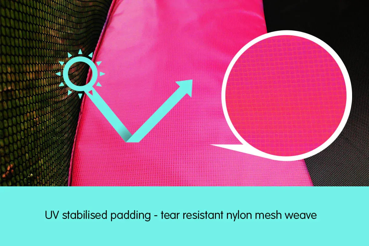 Kahuna 12ft Trampoline Replacement Pad Round - Pink - Mekamart Australia
