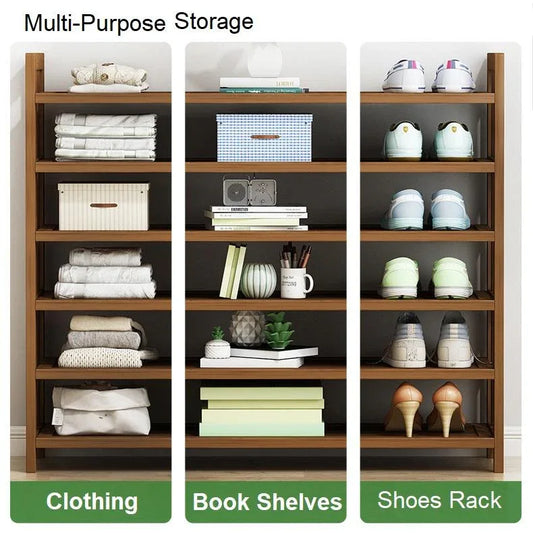 8 Tier Tower Bamboo Wooden Shoe Rack Corner Shelf Stand Storage Organizer - Mekamart Australia