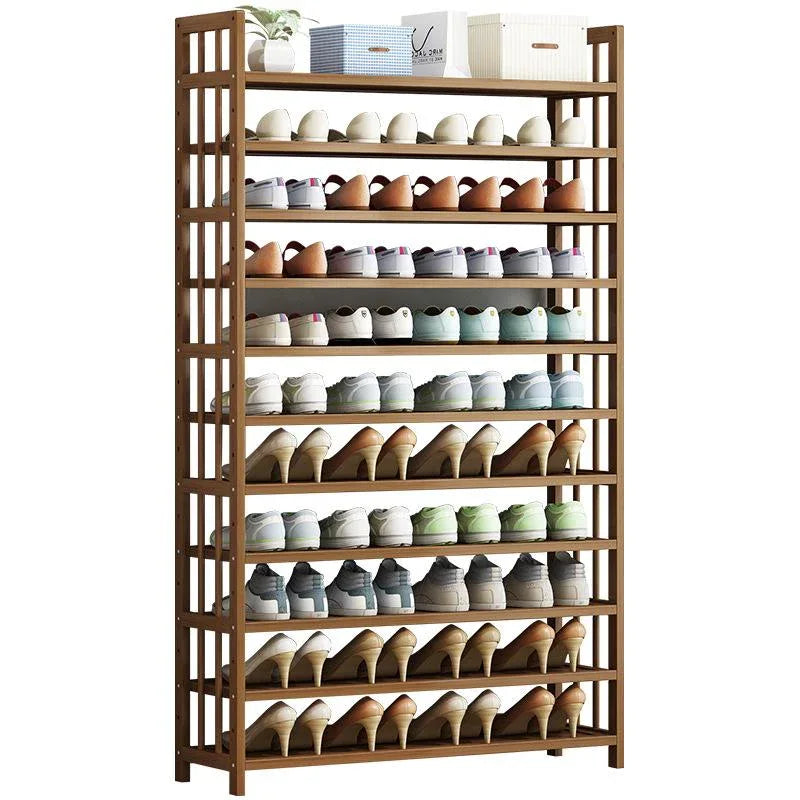 8 Tier Tower Bamboo Wooden Shoe Rack Corner Shelf Stand Storage Organizer - Mekamart Australia