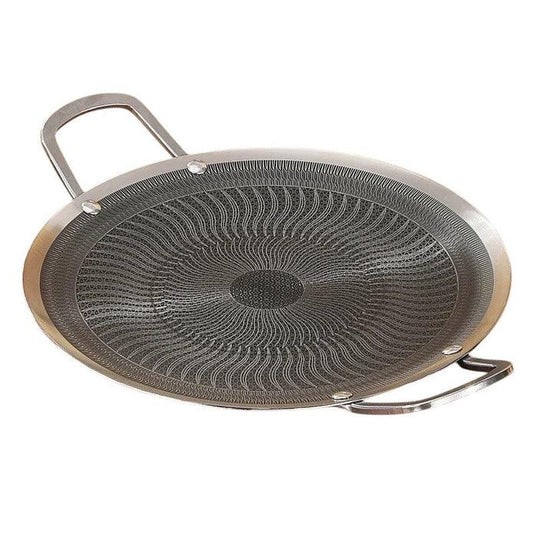 Honeycomb Non-Stick Grill Skewer Plate, 316 Stainless Steel, Portable Barbecue Grill with Handle, Universal Induction Cooktop Compatible, Round Shape, Outdoor Camping BBQ Accessory - Mekamart Australia