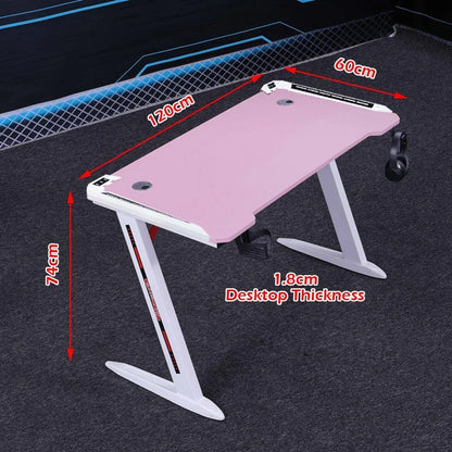 140cm RGB Gaming Desk Desktop PC Computer Desks Desktop Racing Table Office Laptop Home AU - Mekamart Australia