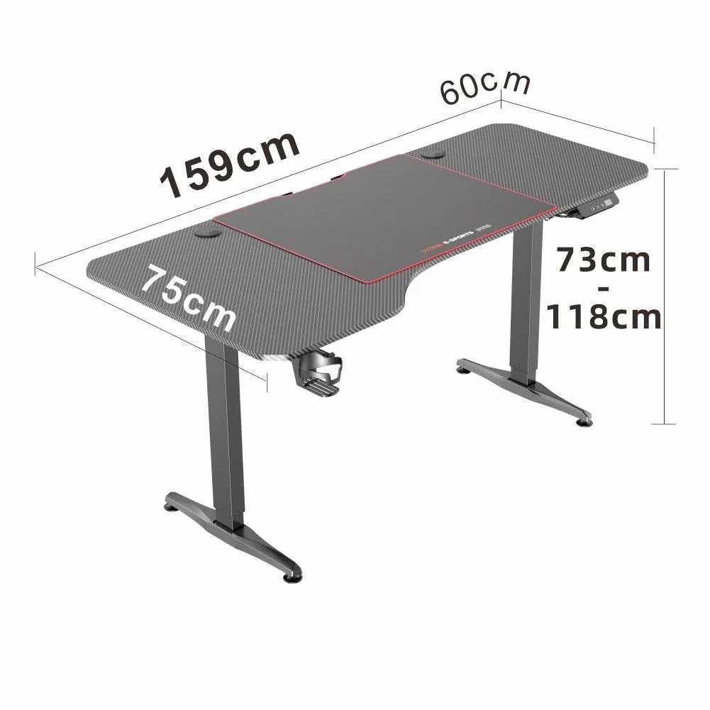 Gaming Standing Desk Home Office Lift Electric Height Adjustable Sit To Stand Motorized Standing Desk 1160 - Mekamart Australia