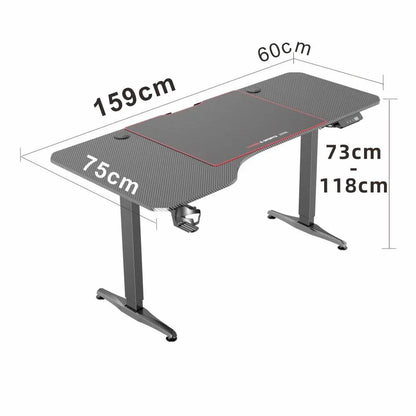 Gaming Standing Desk Home Office Lift Electric Height Adjustable Sit To Stand Motorized Standing Desk 1160 - Mekamart Australia