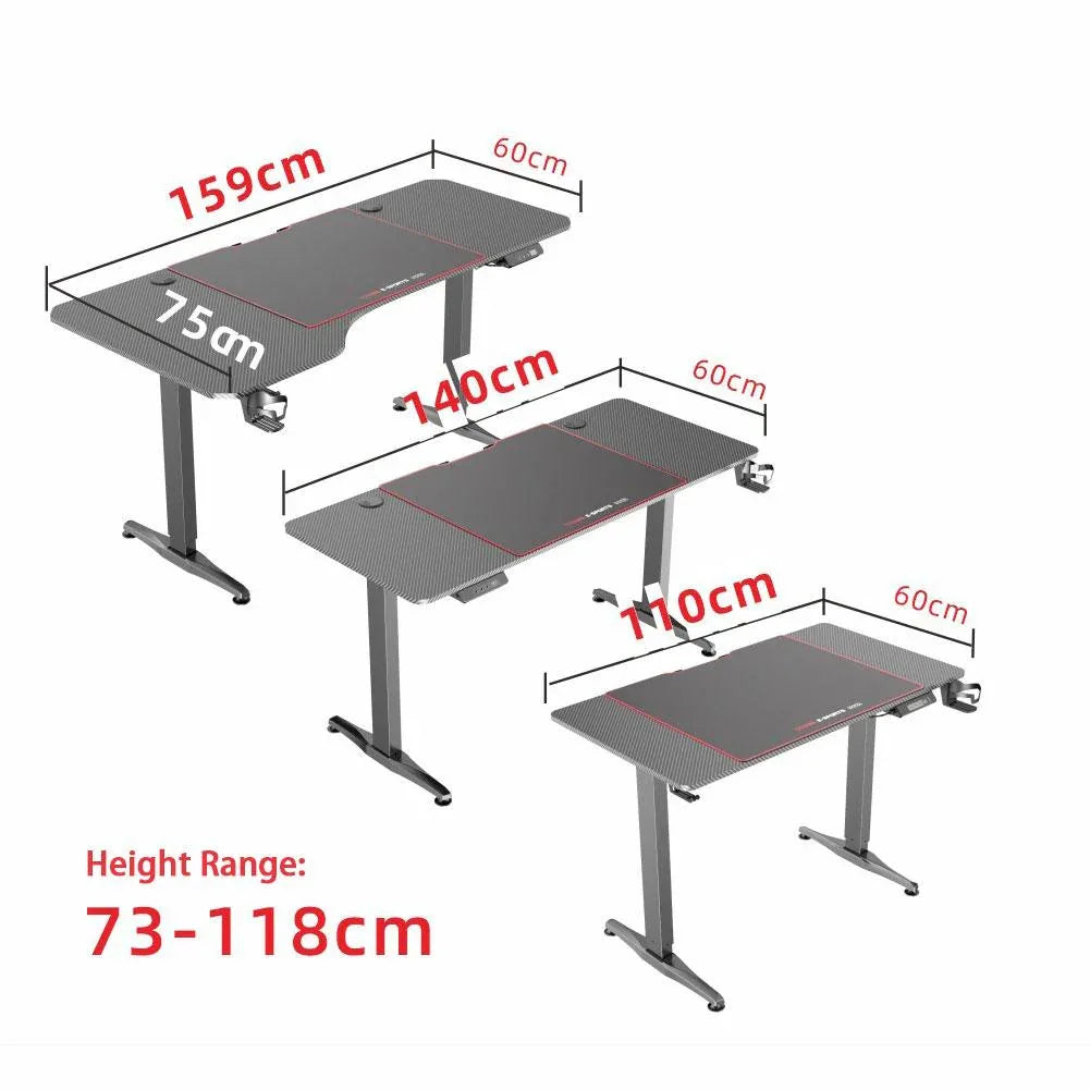 Gaming Standing Desk Home Office Lift Electric Height Adjustable Sit To Stand Motorized Standing Desk 1460 - Mekamart Australia