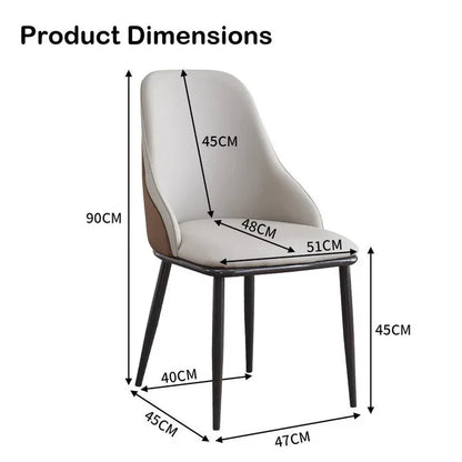 VELLUTO Dining Chair Modern upholstered Leather Kitchen Chairs with armrests Bathtub Chair Leisure Lounge Chair Living Room Bedroom Home Set of 2(Dark Grey) - Mekamart Australia