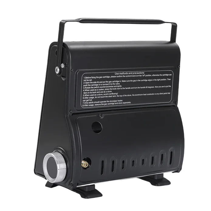 AMZ 1700W 2-in-1 Portable Outdoor Camping Butane Gas Heater Stove Steel Iron Aluminium Metal Manual Application for Travel - Mekamart Australia
