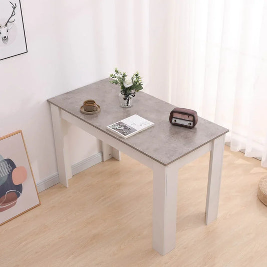 Dining Table Rectangular Wooden 120M-Grey&amp;White - Mekamart Australia