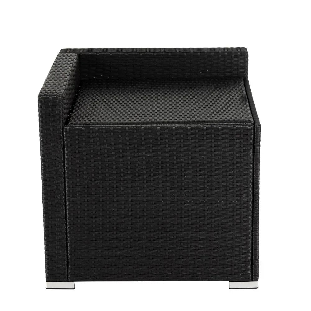 8PCS Outdoor Furniture Modular Lounge Sofa Lizard-Black - Mekamart Australia