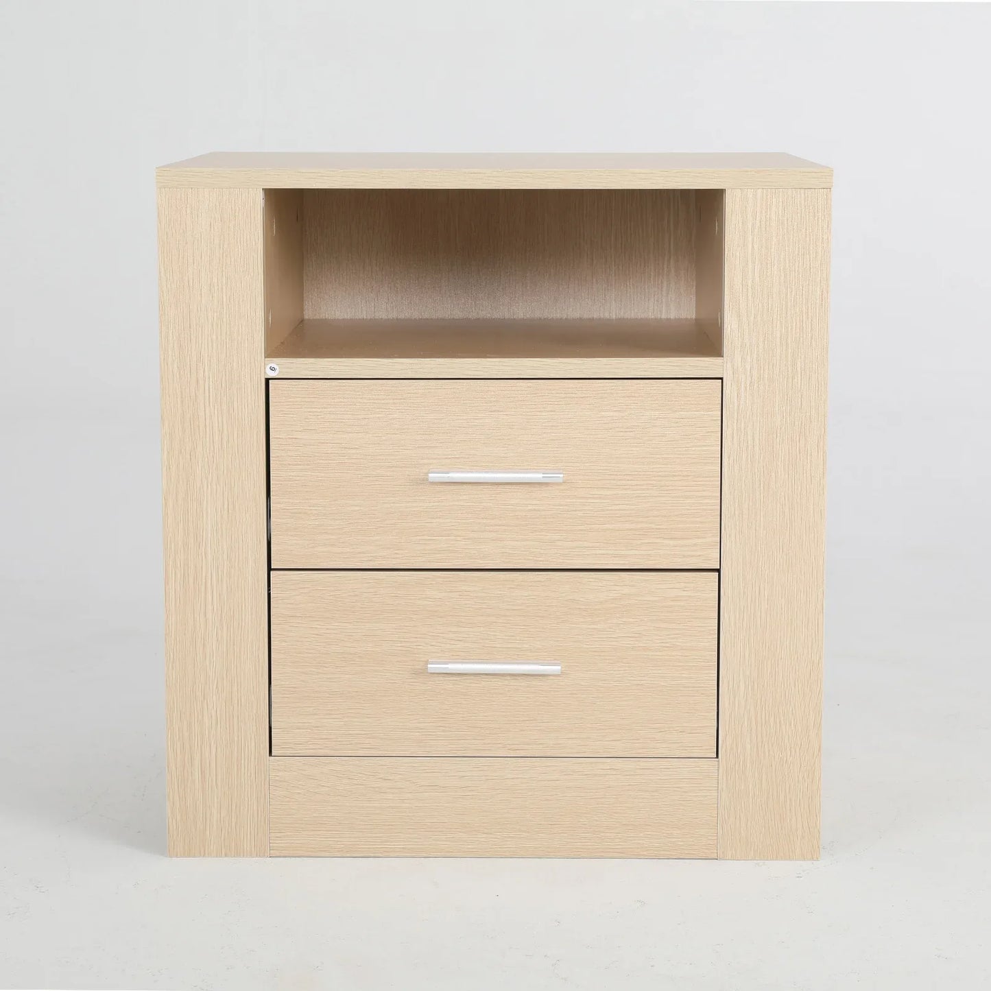 2X Bedside Table Side Storage Cabinet Nightstand Bedroom 2 Drawer 1 Shelf ZURI OAK - Mekamart Australia