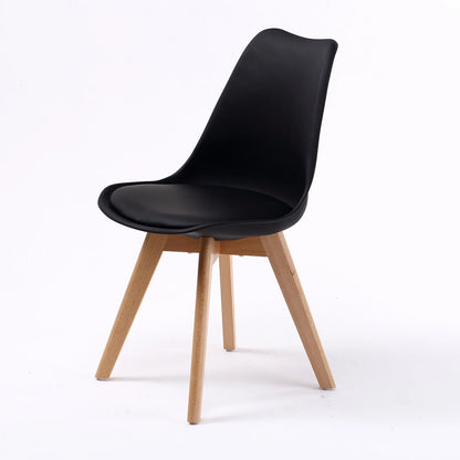 4X Retro Dining Cafe Chair Padded Seat BLACK - Mekamart Australia