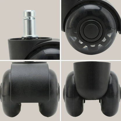 5X 2'' Twin Wheel Office Chair Casters - Slient Smooth, 11x22mm Stem - Mekamart Australia