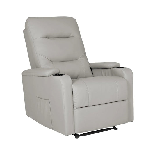 Home Recliner Chair - PU Leather Sofa Lounge Armchair DAKOTA GREY - Mekamart Australia