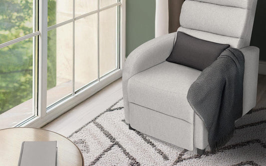 Home Recliner Chair - Linen Fabric Sofa Lounge Armchair SHILOH GREY - Mekamart Australia