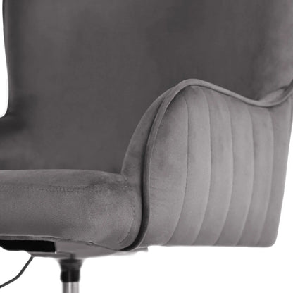 Desk Armchair - Home Office Swivel Chair Adjustable Height Seat PLUME GREY - Mekamart Australia