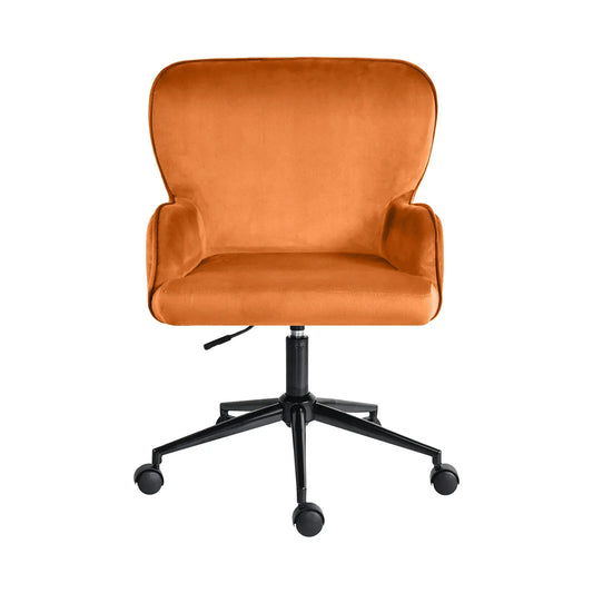 Desk Armchair - Home Office Swivel Chair Adjustable Height Seat PLUME ORANGE - Mekamart Australia
