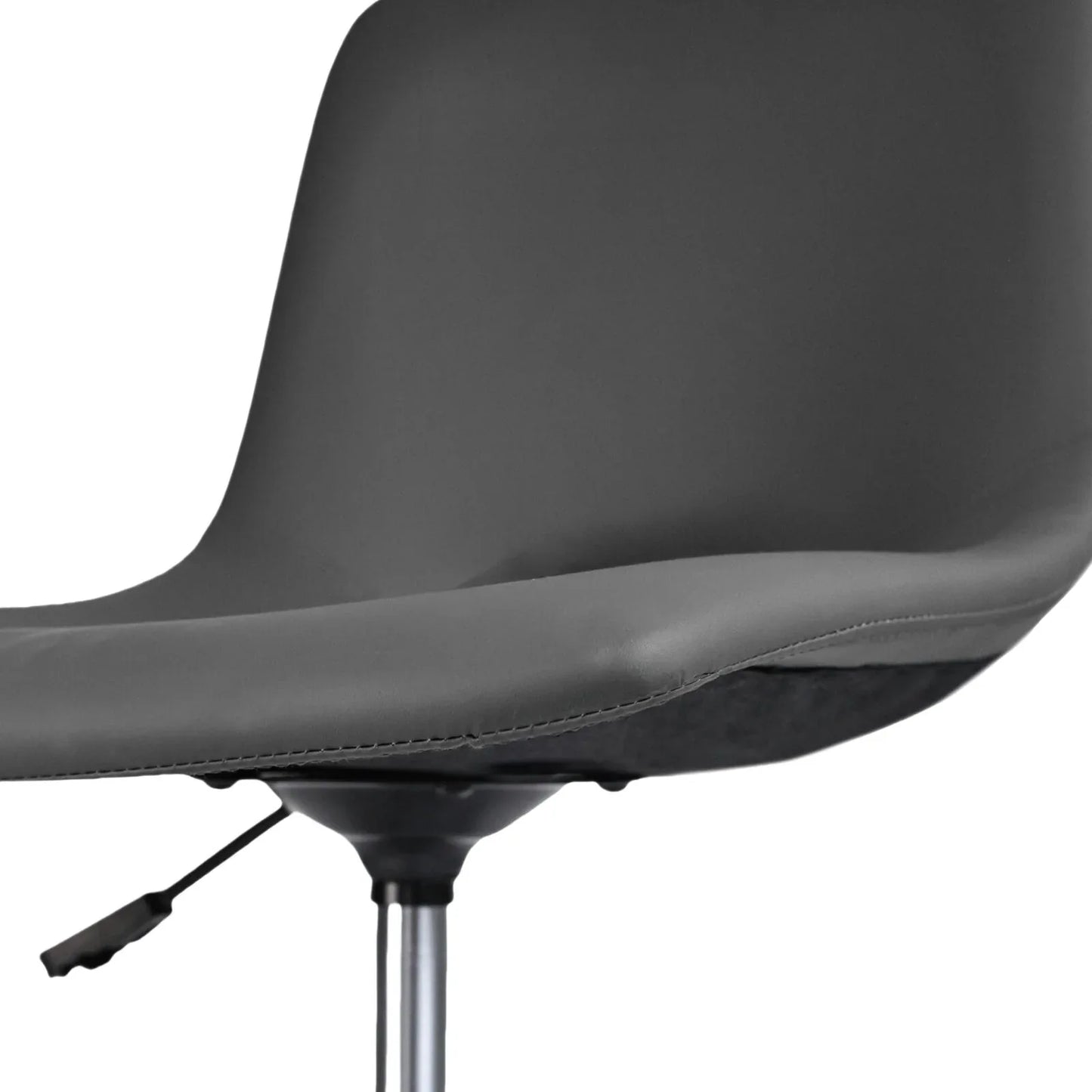 2 Set Office Desk Chair - PU Leather Home Swivel Chair Cut-Out Seat HALO GREY - Mekamart Australia