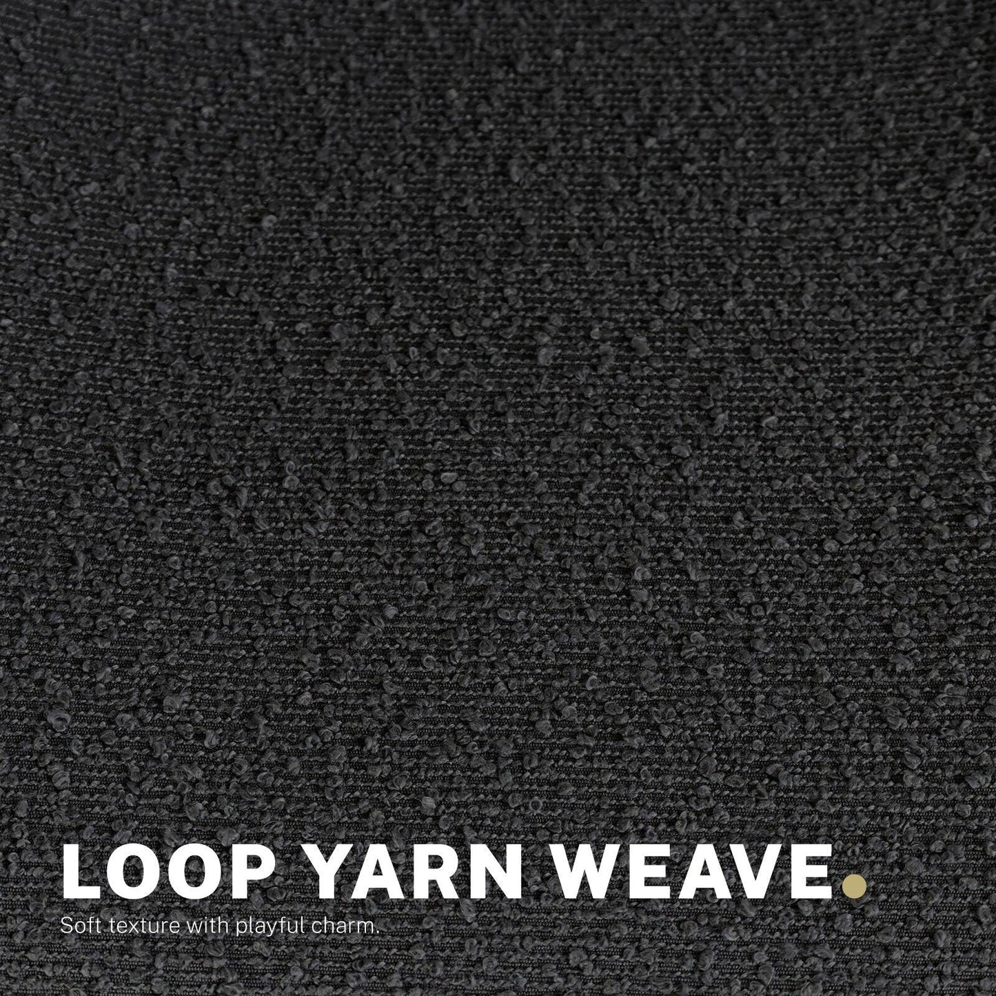 2 Set Office Desk Chair - Loop Yarn Fabric Home Swivel Chair Cut-Out Seat HALO BLACK - Mekamart Australia