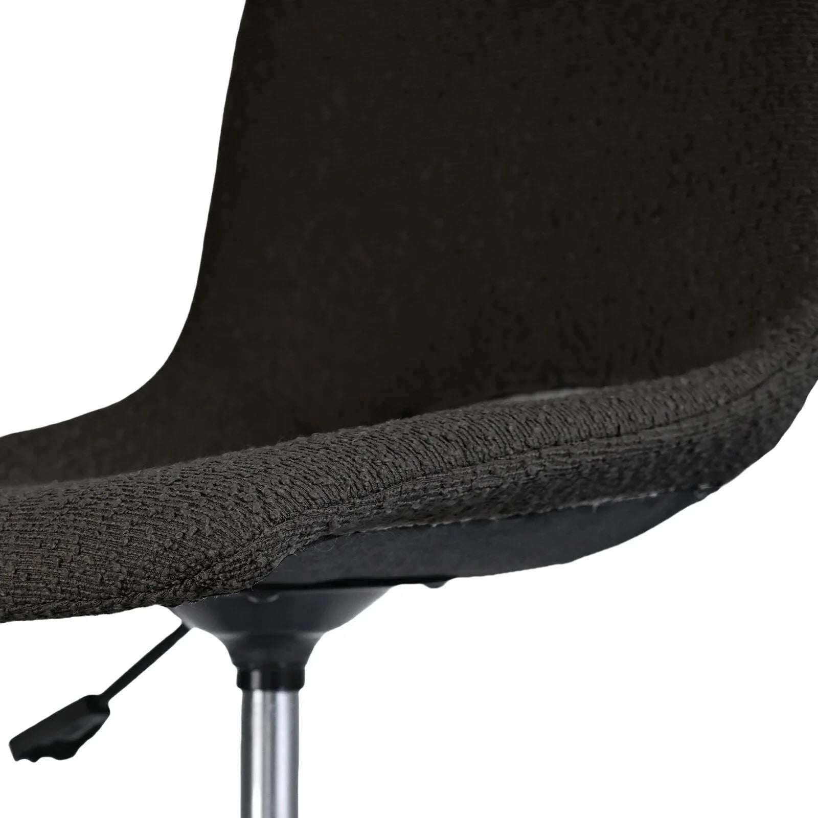 2 Set Office Desk Chair - Loop Yarn Fabric Home Swivel Chair Cut-Out Seat HALO BLACK - Mekamart Australia
