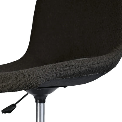 2 Set Office Desk Chair - Loop Yarn Fabric Home Swivel Chair Cut-Out Seat HALO BLACK - Mekamart Australia