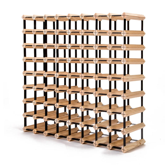 Timber Wine Rack Storage Cellar Organiser 72 Bottle - Mekamart Australia
