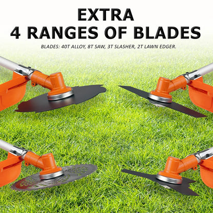 Garden Whipper Snipper Brush Cutter 43cc + 4 Blade - Mekamart Australia