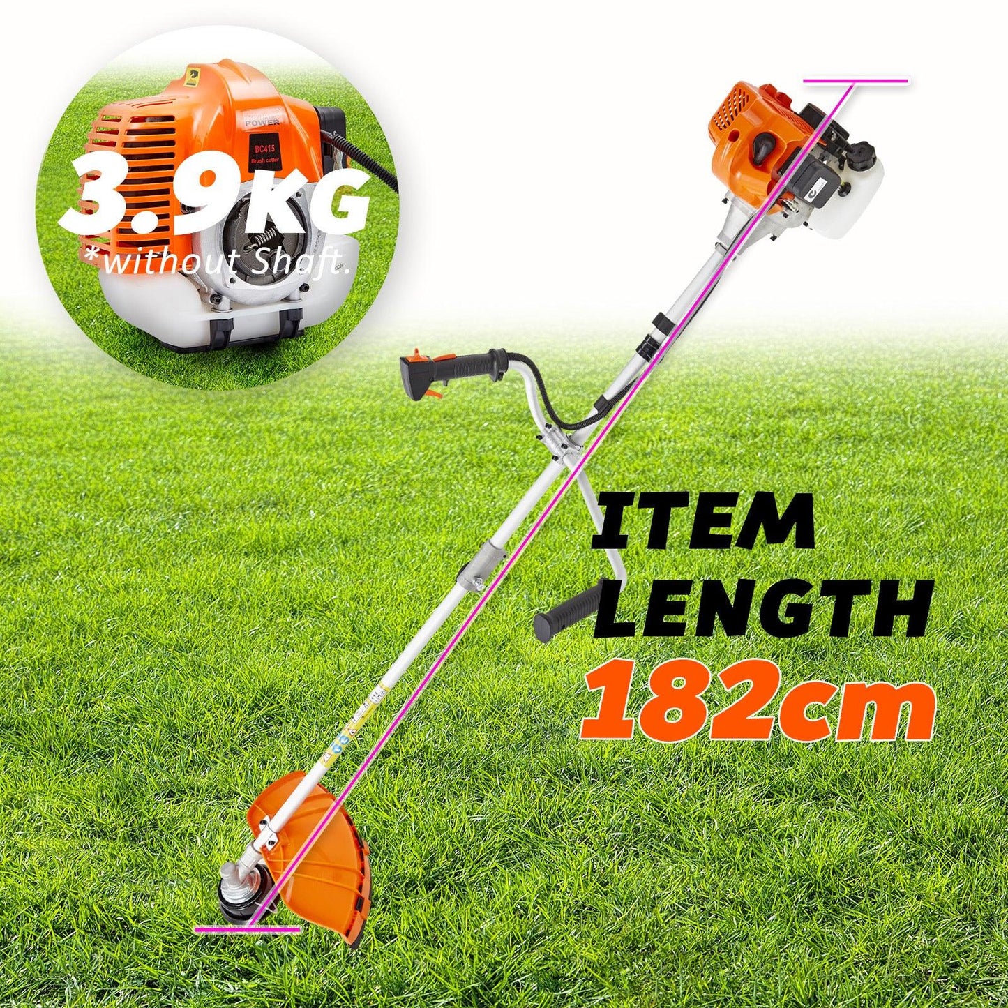 Garden Whipper Snipper Brush Cutter 43cc + 4 Blade - Mekamart Australia