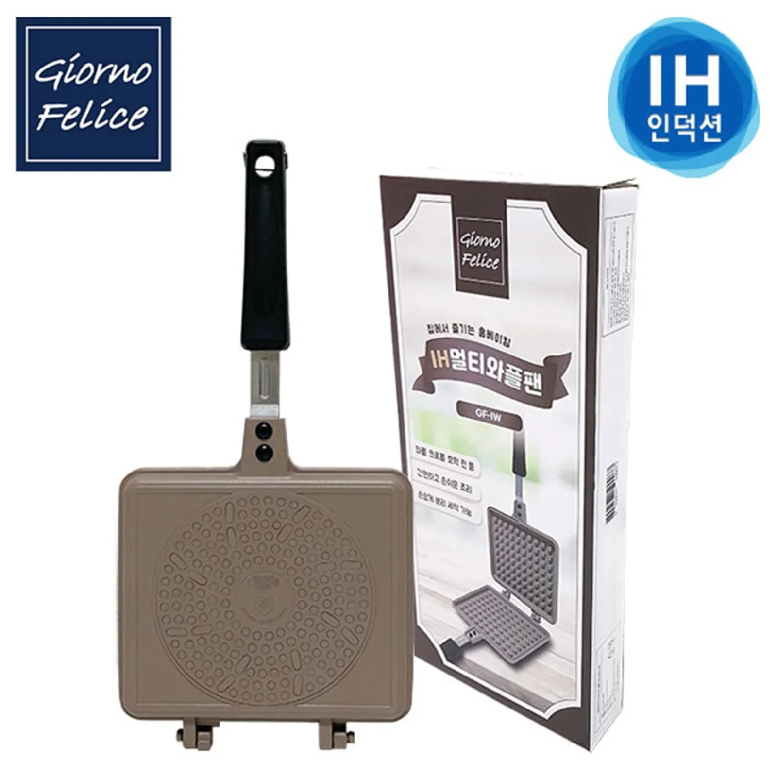 Giorno Felice IH Waffle Maker Pan Non-Stick Double-Sided Detachable - Mekamart Australia