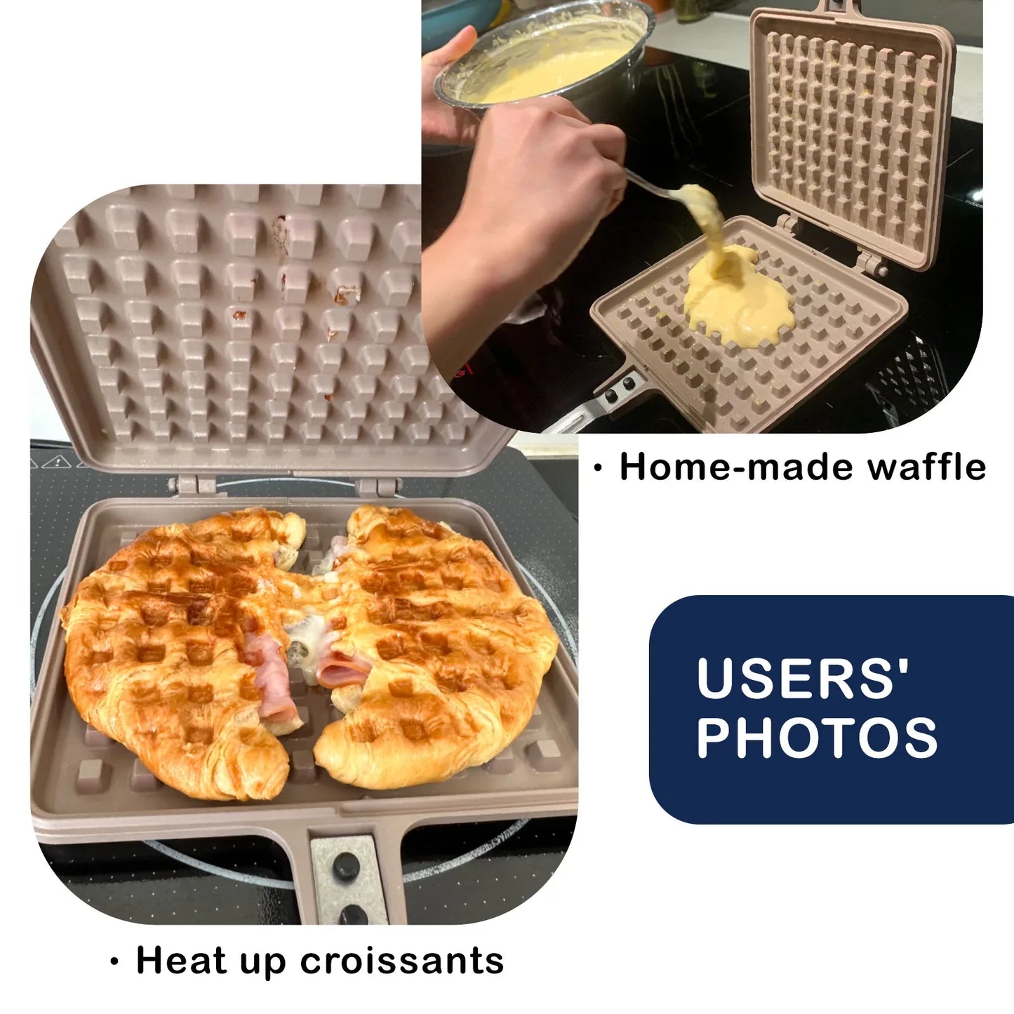 Giorno Felice IH Waffle Maker Pan Non-Stick Double-Sided Detachable - Mekamart Australia