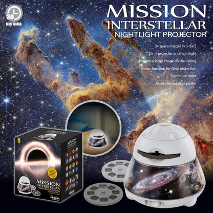 Mission Interstellar Dreamy Sky Night Light Projector - Kids STEAM Toy - Mekamart Australia