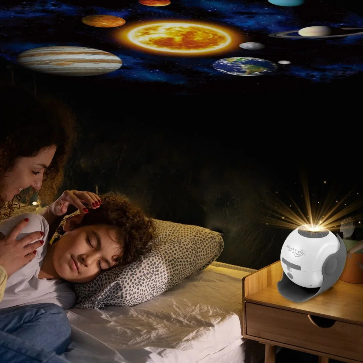 Solar System Star Light Projector STEM Toy - Space Planet Moon Galaxy Night Lights - Mekamart Australia