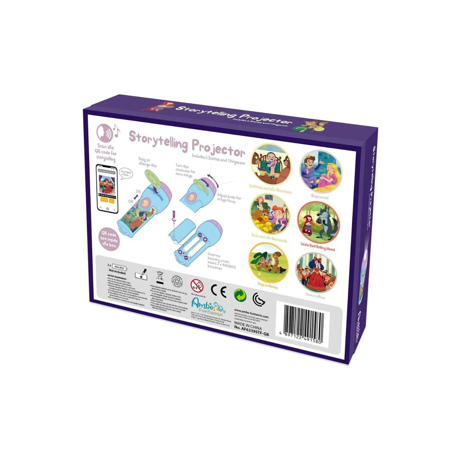 Storytelling Torch Projector 6 Stories Gift Set - Audio Kids Learning STEM Toy - Series 2 - Mekamart Australia