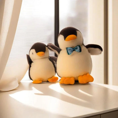 2X Plush Penguin Keychain Or Doll With Sound Activation BLACK - Mekamart Australia